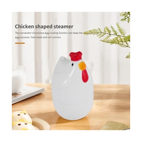 Callstick KüKenföRmig Lot de 2 œufs cuits à la vapeur pour micro-ondes