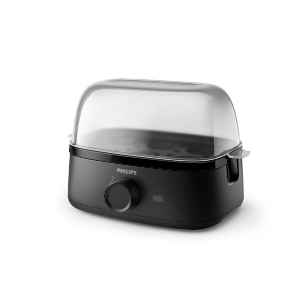 Philips Cuiseur dœufs Series 3000, Format familial jusquà 6 œufs mollets, moyens, durs, pochés , facile à nettoyer, platea