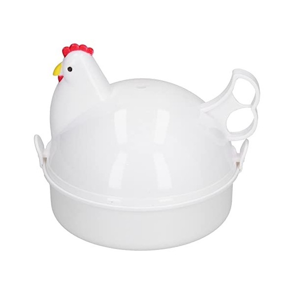 Cuiseur à œufs, Cuiseur à œufs 4 œufs en Forme de Poulet, Chaudière à œufs Résistante à la Chaleur pour Micro-ondes pour la C