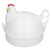 Cuiseur à œufs, Cuiseur à œufs 4 œufs en Forme de Poulet, Chaudière à œufs Résistante à la Chaleur pour Micro-ondes pour la C