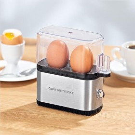 GOURMETmaxx Cuit-œufs pour 2 œufs | Egg Cooker électrique à économie dénergie | Oeufs parfaits pour le petit déjeuner | Avec