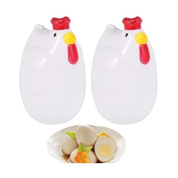 Bmocoen Lot de 2 cuiseurs à vapeur en dœuf à la coque - Pour -ondes