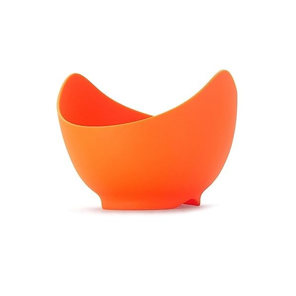 Poejetag FDA Cuiseur à œufs en silicone anti-adhésif résistant aux températures élevées - En silicone - Support à œufs orang