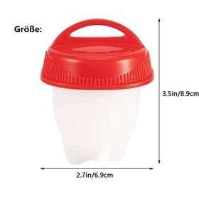 LATRAT Lot de 6 cuiseurs à œufs sans coquille - En silicone - Pour la cuisson des œufs - Anti-adhésif - Moule à œufs sauvage 