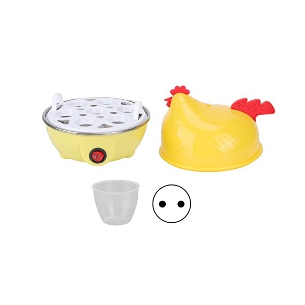 Cuiseur à œufs électrique de 7 Capacités Dœufs, Chaudière à œufs Rapide en Forme de Poulet, a Une Fonction de Mise Hors Tens