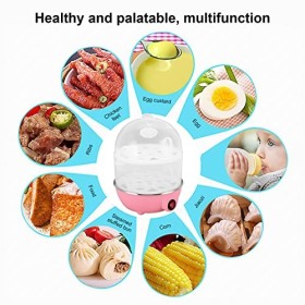 Pssopp 350W 2 Couches 14 Oeufs Capacité Cuiseur à Oeufs Électrique Rapide Oeuf Cuiseur Arrêt Automatique, Oeuf Cuiseur pour O