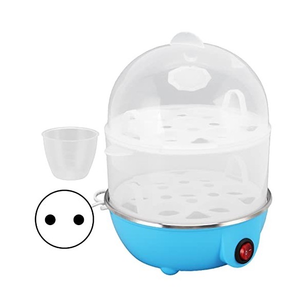 Pssopp 350W 2 Couches 14 Oeufs Capacité Cuiseur à Oeufs Électrique Rapide Oeuf Cuiseur Arrêt Automatique, Oeuf Cuiseur pour O