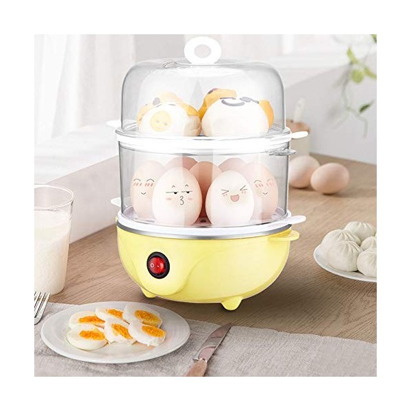 Chaudière à œufs, maison multifonctionnelle Mini double chaudière à œufs Chaudière à œufs rapide amovible facile à nettoyer u