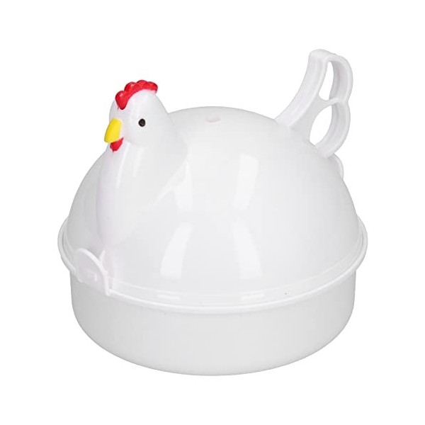 Cuiseur à œufs pour Micro-Ondes, chaudière à œufs avec 4 œufs en forme de poulet, Micro-ondes Easy Eggs,sans BPA,cuiseur à œu