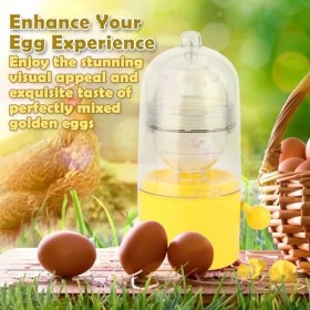 Golden Egg Maker, Shakers à œufs Manuels, Egg Scrambler Shaker Fouet Hand Powered Golden Egg Maker Eggs Yellow White Mixer Ga