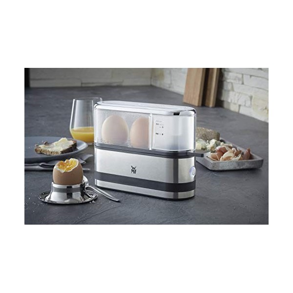 WMF Cuit-oeufs, 2 œufs, 250 W, Inox 18/10 Cromargan, Tritan sans BPA, KITCHENminis 0415020011