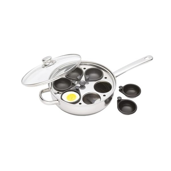 Kitchen Craft Lot de 6 Cuiseurs Oeufs Acier