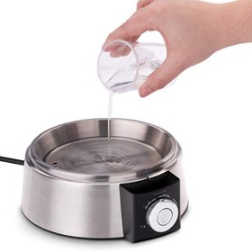 Cloer 6070 Cuiseur à Œufs pour jusquà 7 œufs, fonction de poursuite de la cuisson, message sonore prêt, 3 coupes pour oeuf p