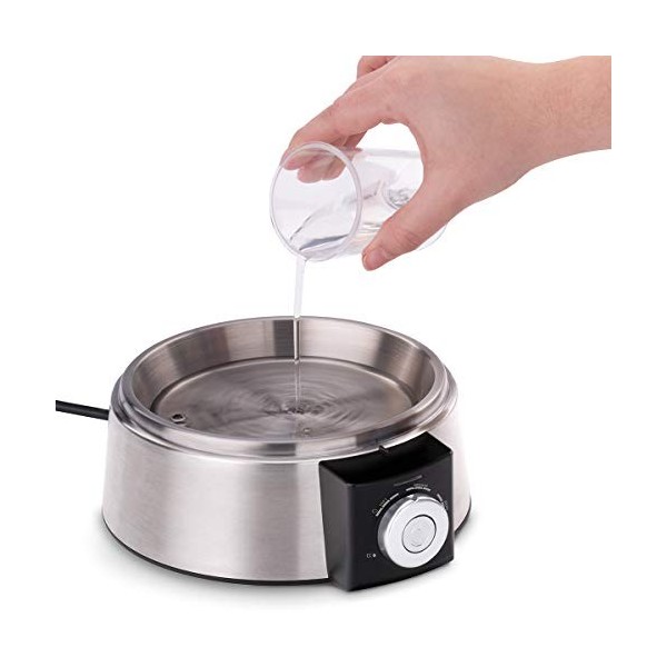 Cloer 6070 Cuiseur à Œufs pour jusquà 7 œufs, fonction de poursuite de la cuisson, message sonore prêt, 3 coupes pour oeuf p