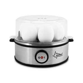 SUNTEC Cuiseur à œufs inox EGG-8564 design [Pour 1 à 7 œuf s , degré de cuisson réglable, signal sonore, avec bol pour œufs b
