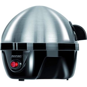 MPM MGJ-01M Cuiseur Électrique pour 7 Oeufs en Acier Inoxydable, Réglage de la Cuisson, Protection Contre la Surchauffe, 350W