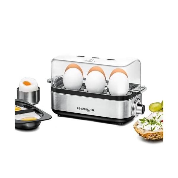 Rommelsbacher ER600 Cuiseur à œufs, Acier Inoxydable Plastique, N.A