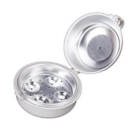 Wohlstand Egg Boiler,Cuiseur à oeufs Big Boiley 13.3 * 15.7 * 15.7cm, Micro-ondes Boiler Rapid Egg Cooking Appliances,4 Oeufs