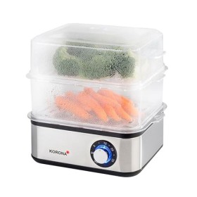 Korona 25303 Mini cuiseur à vapeur et cuiseur à œufs en acier inoxydable | Petit cuiseur à vapeur pour légumes | Cuiseur prof
