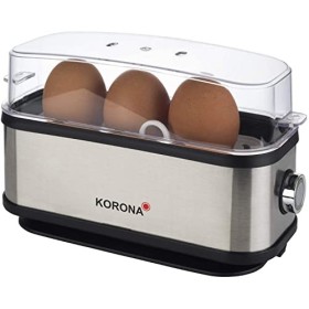 Korona 25304 Cuisinier doeufs | 1 à 3 oeufs | Single - Cuisinier doeufs | 210 Watt | Boîtier en acier inoxydable | Enrouleu