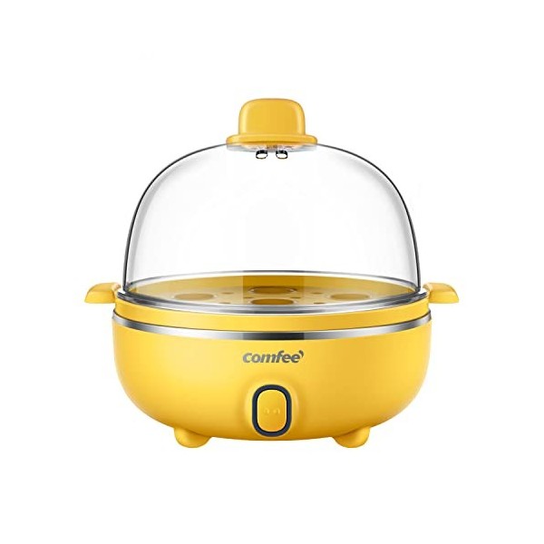 Comfee Cuiseur à œufs MZ-ZG16E101A2, 7 oeufs, Capacité 0,3L, Jaune