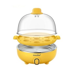 Comfee Cuiseur à œufs MZ-ZG16E101A2, 7 oeufs, Capacité 0,3L, Jaune