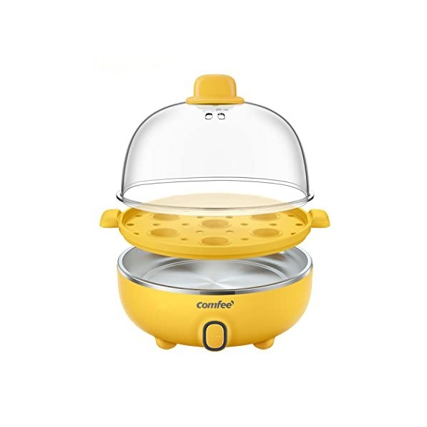 Comfee Cuiseur à œufs MZ-ZG16E101A2, 7 oeufs, Capacité 0,3L, Jaune