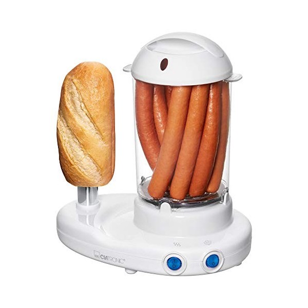 Clatronic 2in1 Hot Dog Maker & Egg Cooker | Set Hotdog Maker pour 1-14 saucisses | Egg Cooker pour jusquà 6 œufs | avec broc