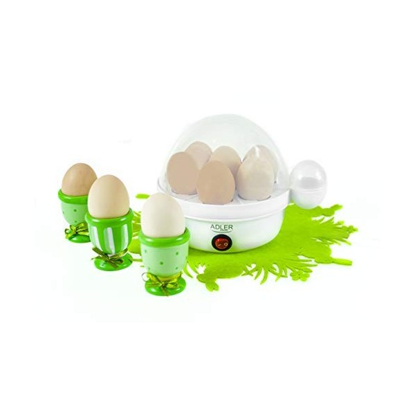 Adler AD 4459 AD4459 Cuit-œufs, 450 W, Blanc
