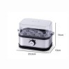 Lacor - 69344 - Cuisson à œufs SIX OVUM, acier inoxydable 18/10, 3 niveaux de cuisson : dur, mollet, passage par eau, capacit