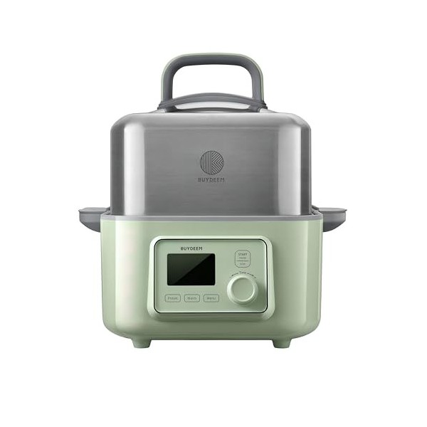BUYDEEM Cuiseur alimentaire numérique multifonction pour la cuisson - Capacité de 5 l - Avec casseroles et plaque en céramiqu