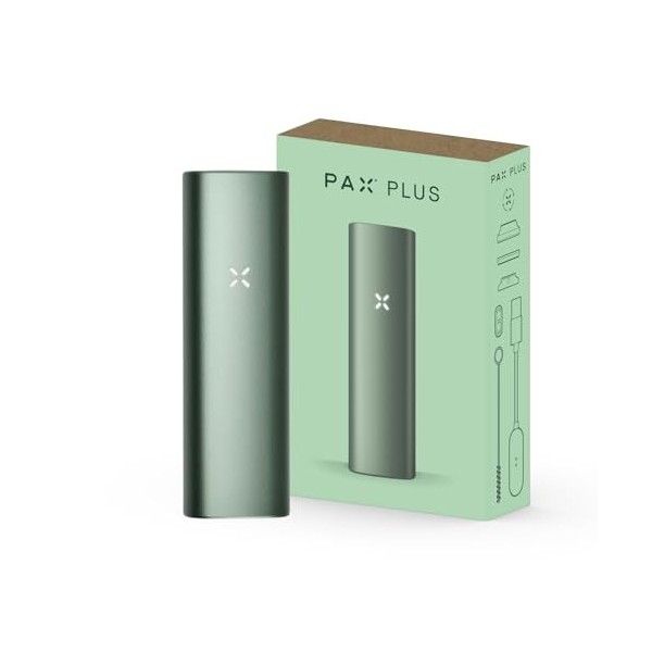 PAX Plus Starter Kit - Sage. Vaporisateur Portable Haut de Gamme pour Herbes Sèches Garantie 10 ans