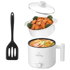 Food Party Appareil à Fondue Chinoise Electrique Hot Pot Avec Cuiseur Vapeur Casserole 1,8L 220V Hotpot Wok Electrique