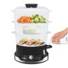 Seb Ultracompact Cuiseur vapeur, Cuisson saine, 9 L, 800 W, 3 bols empilables, Bac à riz et céréales, Minuteur 60 min, Arrêt 