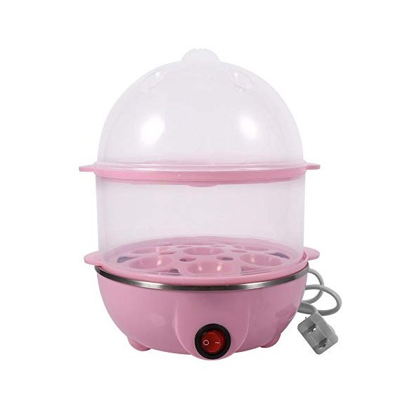 JULYKAI Cuiseur à Vapeur Multifonctionnel à Double Couche avec cuiseur Automatique Rose