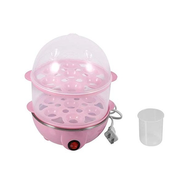 JULYKAI Cuiseur à Vapeur Multifonctionnel à Double Couche avec cuiseur Automatique Rose