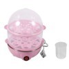 JULYKAI Cuiseur à Vapeur Multifonctionnel à Double Couche avec cuiseur Automatique Rose