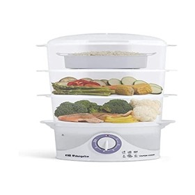 Orbegozo CO 4015 - Cuiseur vapeur électrique, sans BPA, 3 récipients empilables dont un spécial pour le riz, minuterie jusqu