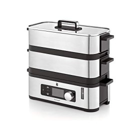 WMF KITCHENminis Cuiseur Vapeur Electrique Ultracompact Design Elegant Inox Cromargan Haute Qualité 2,15L Sans BPA 2 Comparti