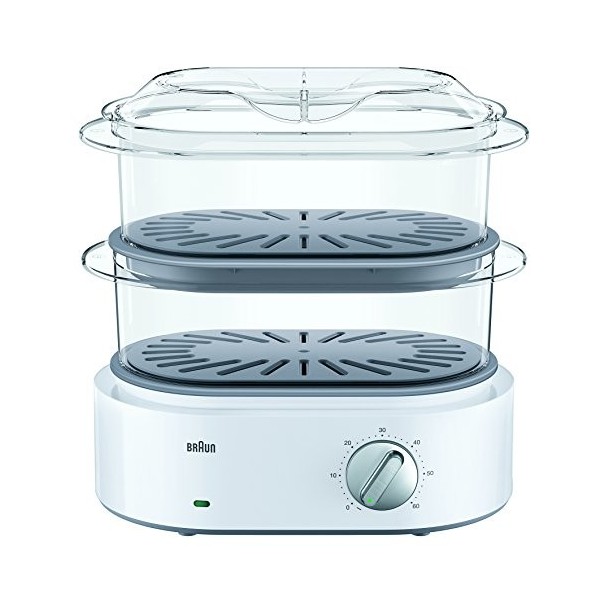 Braun FS3000 Cuiseur Vapeur Electrique Blanc/Vert 33 x 31 x 19,5 cm