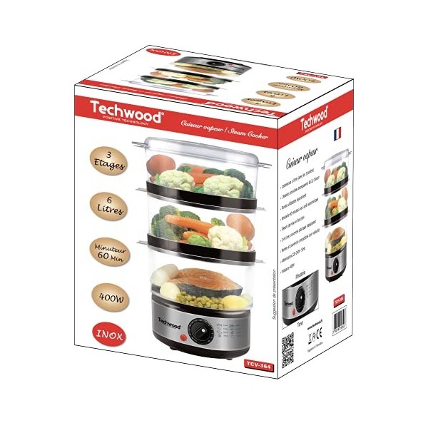 Techwood TCV-364 Cuiseur Vapeur