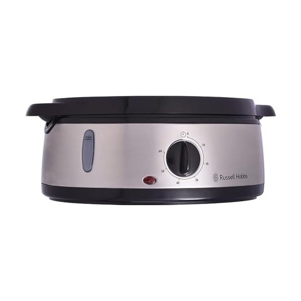 Russell Hobbs Cuiseur Vapeur [Grande capacité] Cook@Home 800W, 9 L, 3 niveaux, 1 panier cuiseur de riz + 6 supports à œufs i