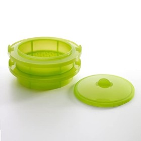 Lékué Cuit Vapeur Silicone Vert 22 cm
