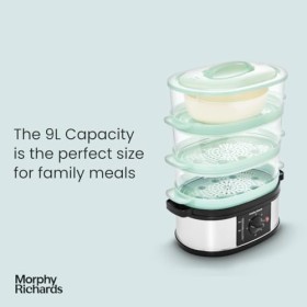 Morphy Richards 48755 3 Niveau Food Steamer - Acier inoxydable