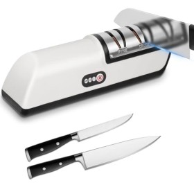 Vicloon Aiguiseur Couteaux Électrique, 5 en 1 Aiguiseur Professionnel avec Câble de Chargement USB, Rapide & Efficace, Pour L