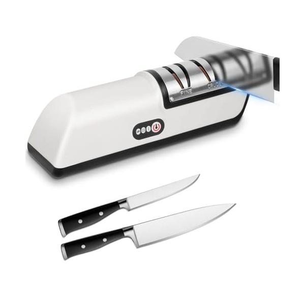Vicloon Aiguiseur Couteaux Électrique, 5 en 1 Aiguiseur Professionnel avec Câble de Chargement USB, Rapide & Efficace, Pour L