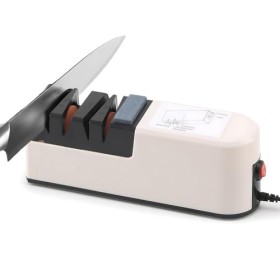 Sonhomay Aiguiseur électrique pour couteaux de cuisine, ciseaux, aiguiseur avec pierre à aiguiser pour affûtage grossier, rép