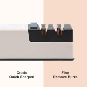 Sonhomay Aiguiseur électrique pour couteaux de cuisine, ciseaux, aiguiseur avec pierre à aiguiser pour affûtage grossier, rép