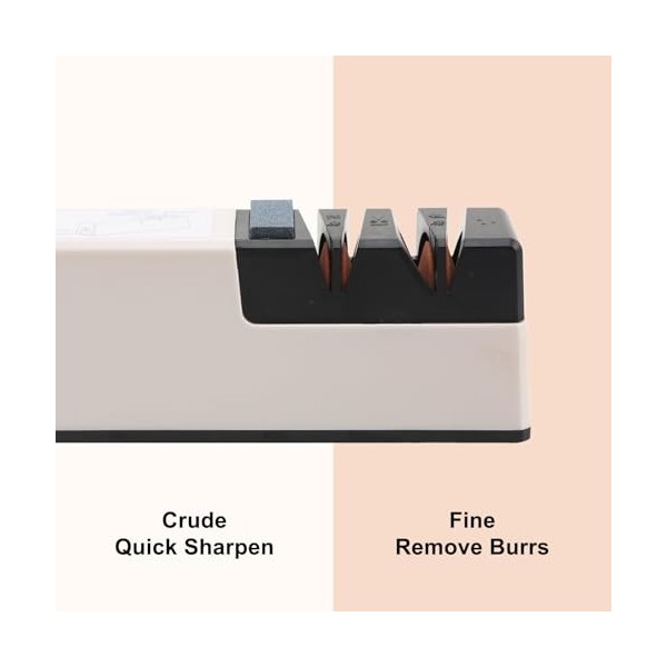 Sonhomay Aiguiseur électrique pour couteaux de cuisine, ciseaux, aiguiseur avec pierre à aiguiser pour affûtage grossier, rép