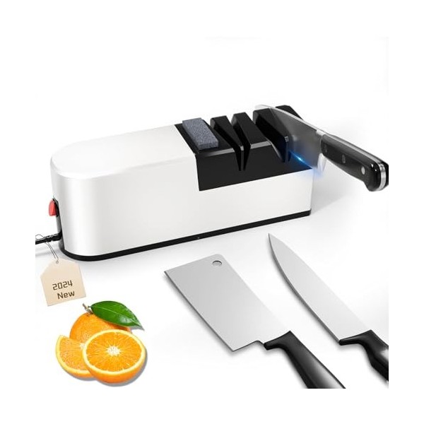 Aiguiseur Couteaux Électrique Aiguiseur Couteaux Électrique Blanc Aiguiseur Couteaux Roulant 5 En 1 Affuteur Couteau Electriq